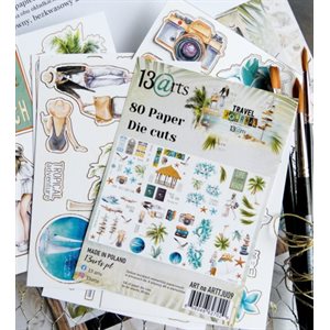 13@rts- die cuts- 80 pieces- travel journal