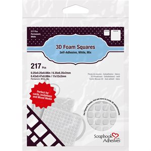 Scrapbook Adhesives 3D Foam Squares Variety Pack 217 / Pkg