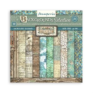 Stamperia Backgrounds Paper Pad 8"X8" 10 / Pkg-Songs of the se