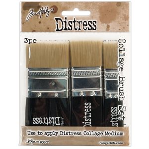 Tim Holtz Distress Collage Brush Assortment -1 Each Of 3 / 4"