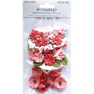 49 And Market Royal Posies Paper Flowers 49 / Pkg-Passion Pin