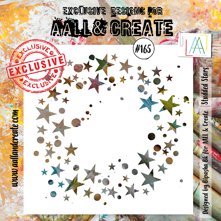AALL and Create Stencil - 165 - Studded Stars