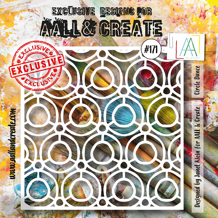 aall & create- stencil 6x6- circle dance #171
