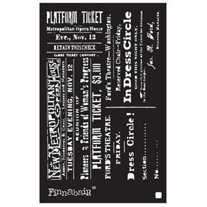 Finnabair Stencil 6"X9"-Theater Night
