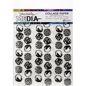 Dina Wakley Collage Tissue Paper 7.5"X10" 20 / Pkg Background