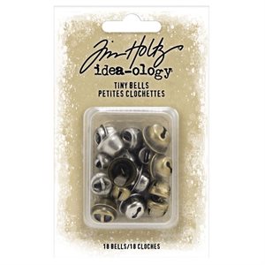 Idea-Ology Tiny Metal Bells 18 / Pkg- Nickel & Copper