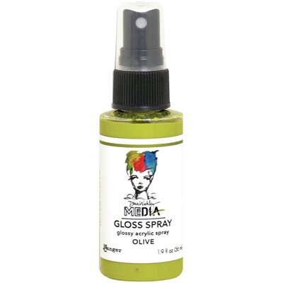 Dina Wakley Media Gloss Sprays 2oz-Olive