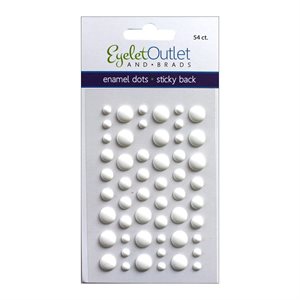 Eyelet Outlet Adhesive-Back Enamel Dots 54 / PkgGlitter Whit