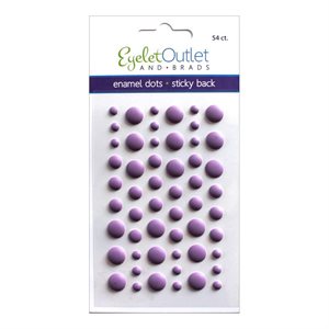 Eyelet Outlet Adhesive-Back Enamel Dots 54 / Pkg Matte Violet