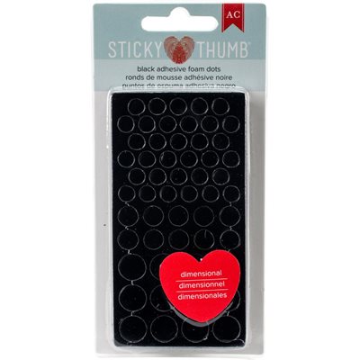 Sticky Thumb Dimensional Adhesive Foam 275 / Pkg-Black Dots,