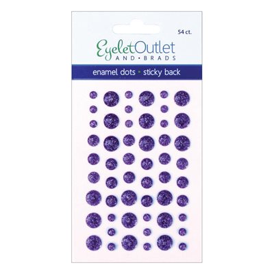 Eyelet Outlet Adhesive-Back Enamel Dots 54 / PkgGlitter Viol