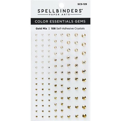 Spellbinders Color Essentials Gems 108 / Pkg Gold Mix