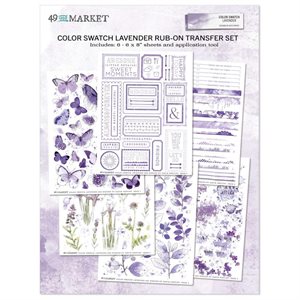 Color Swatch: Lavender Rub-Ons 6"X8" 6 / Sheets