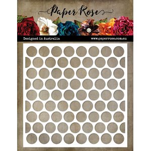paper rose- stencil 6x6 - mega spot