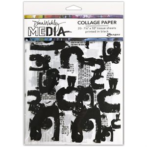 Dina Wakley Media Collage Tissue Paper 7.5"X10" 20 / Pkg-Paint