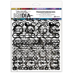 Dina Wakley Media Transparencies 8.5"X10.75" 6 / Pkg Pattern