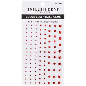 Spellbinders Color Essentials Gems 108 / Pkg Red Mix