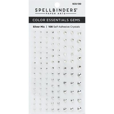 Spellbinders Color Essentials Gems 108 / Pkg Silver Mix