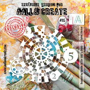 STENCIL AALL AND CREATE 6X6-SPIRAL CHECKED