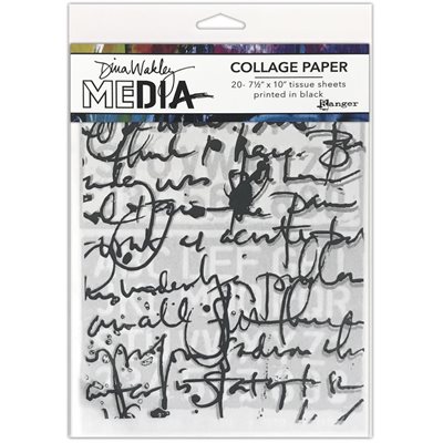 Dina Wakley Media -Tissue Paper 7.5"X10" 20 / PkgText collage